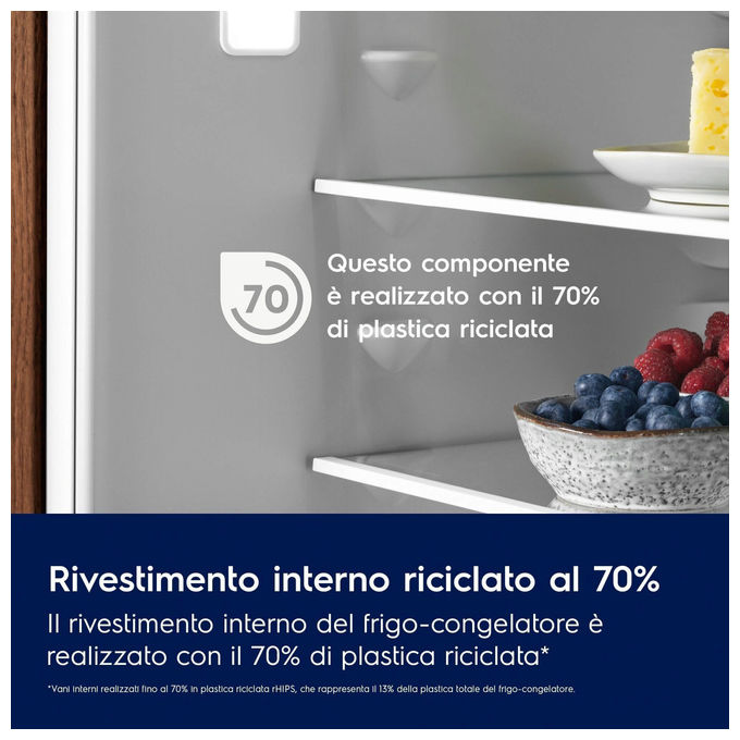 Electrolux LNA6LE18S Frigorifero Combinato da Incasso Low Frost Classe E 271 L Bianco