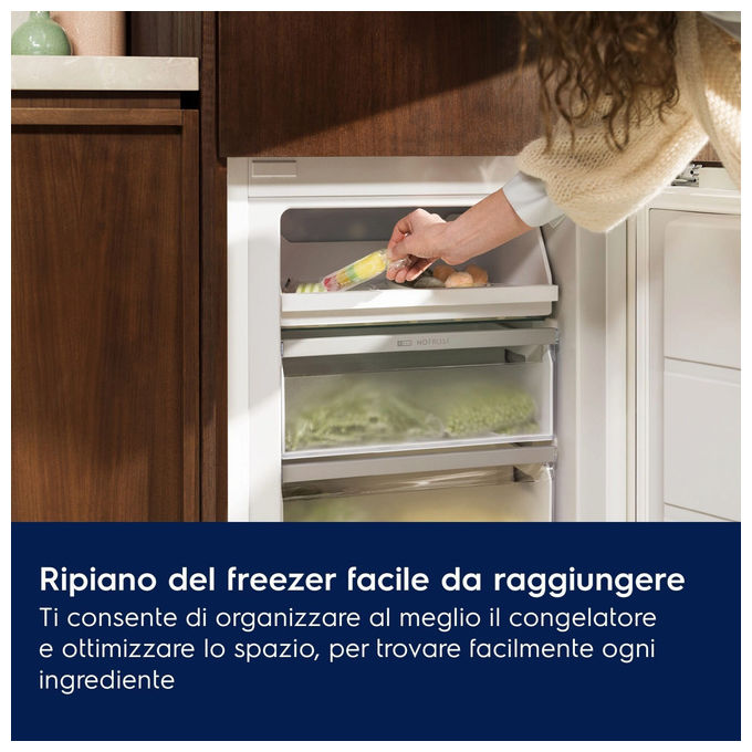 Electrolux LNA6LE18S Frigorifero Combinato da Incasso Low Frost Classe E 271 L Bianco