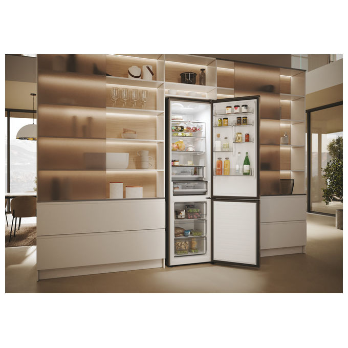 Haier HDPW5620BNPD Serie 5 Pro Frigorifero Combinato 409 L 205 cm Classe B No Frost 35 dB Wi-Fi Zona Fresca colore Antracite