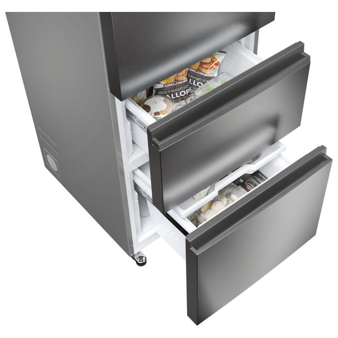 Haier HTW 3618DNMG Frigorifero Combinato 360 L Classe D Acciaio Inox (185x59.5x67) colore Acciaio Inox