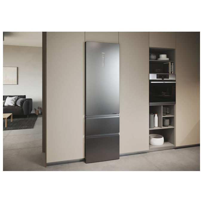 Haier HTW 3618DNMG Frigorifero Combinato 360 L Classe D Acciaio Inox (185x59.5x67) colore Acciaio Inox