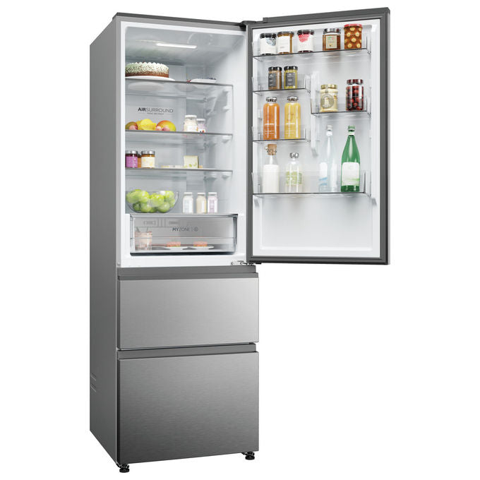 Haier HTW 3618DNMG Frigorifero Combinato 360 L Classe D Acciaio Inox (185x59.5x67) colore Acciaio Inox
