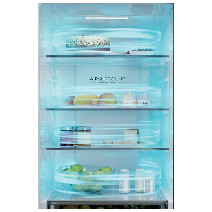 Haier HTW 3618DNMG Frigorifero Combinato 360 L Classe D Acciaio Inox (185x59.5x67) colore Acciaio Inox