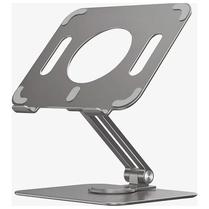 Conceptronic THANA09G Supporto per Tablet Girevole 360° Regolabile in Altezza in Alluminio colore Grigio