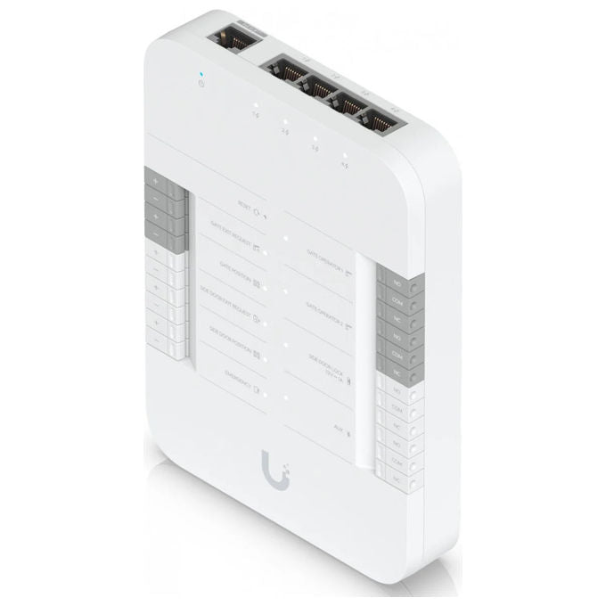 Ubiquiti UA-HUB-GATE UniFi Access Gate Hub Controllore Accesso Cancello PoE++ Ethernet 5 Porte 3 Rele' colore Bianco