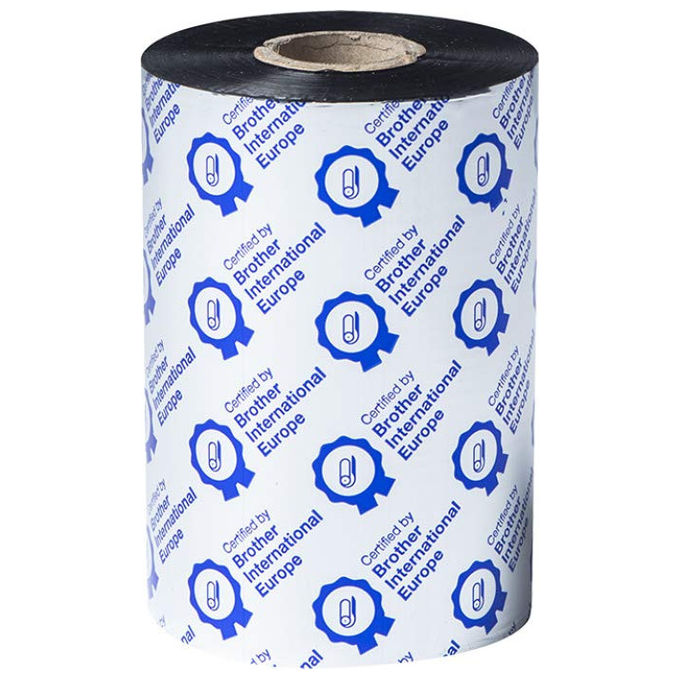 Brother BRP-1D300-110 Nastro Resina Premium Trasferimento Termico 110 mm x 300 m Confezione 12 Rotoli TD-4420TN TD-4520TN colore Nero