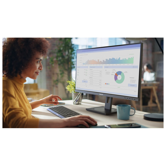 Philips 27B1U3900-00 Serie 3000 Monitor PC 27'' 4K Ultra HD IPS USB-C Docking 90W Hub USB 3.2 Altoparlanti colore Nero