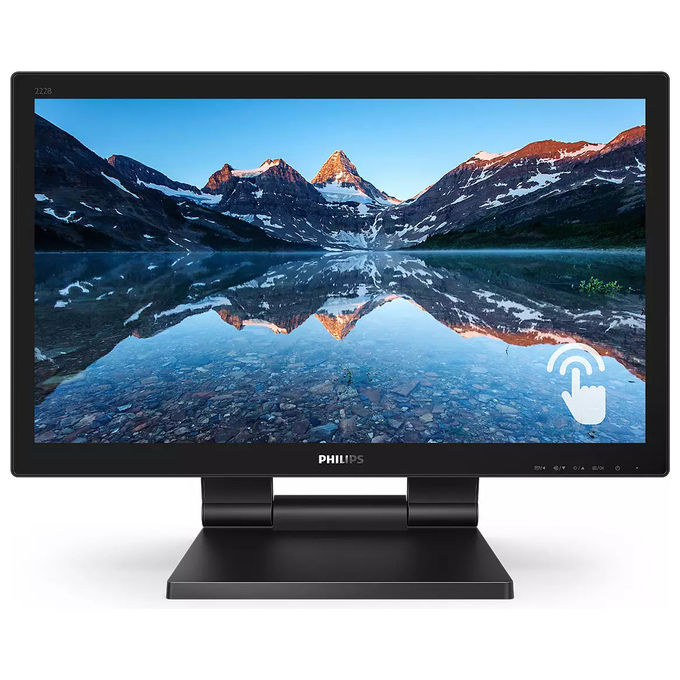 Philips 222B9TA-00 B Line Monitor PC Touchscreen 21.5'' Full HD VA 10 Punti Touch IP65 Hub USB 3.2 colore Nero