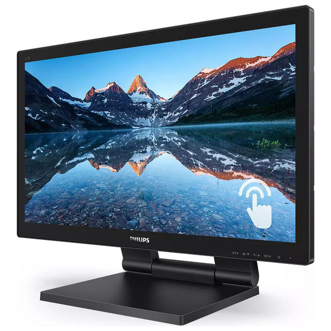 Philips 222B9TA-00 B Line Monitor PC Touchscreen 21.5'' Full HD VA 10 Punti Touch IP65 Hub USB 3.2 colore Nero