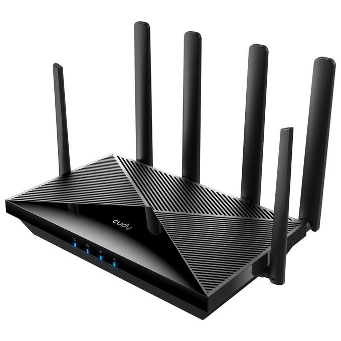 Cudy P5 Router Wireless 5G Wi-Fi 6 AX3000 Dual-band 2.4 GHz 5 GHz 4 Porte Gigabit Ethernet VPN Dual SIM colore Nero