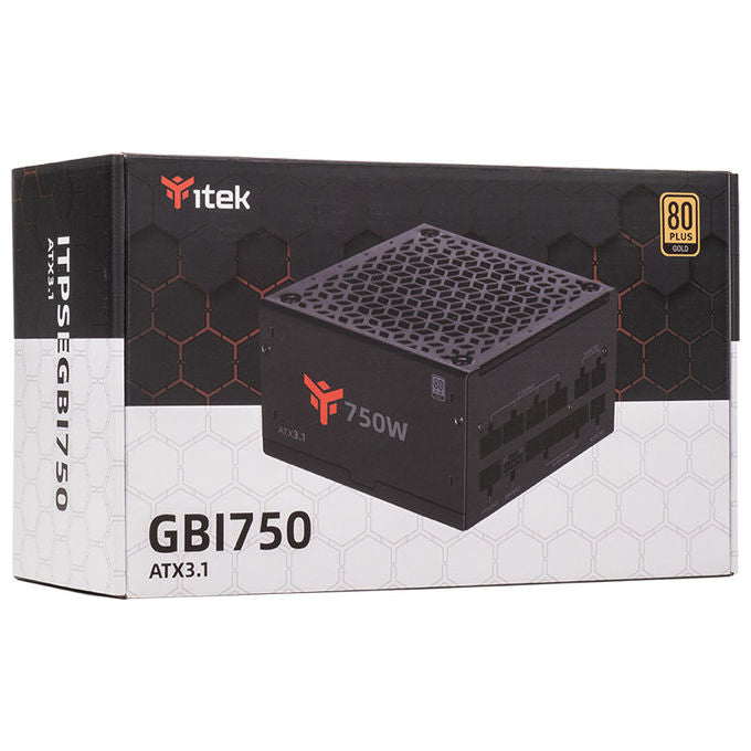 Itek GBI750 Alimentatore PC ATX 3.1 750W 80 Plus Gold Modulare Ventola FDB 14cm colore Nero