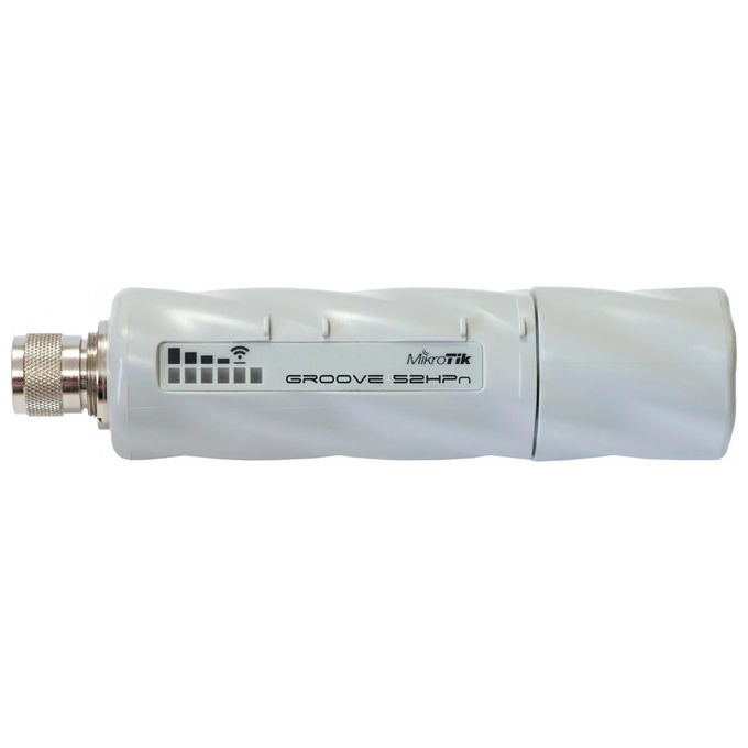MikroTik RBGROOVEA-52HPN GrooveA 52HPn Router Wireless Outdoor Dual Band 150 Mbit-s PoE 500 mW Antenna 6 dBi colore Grigio