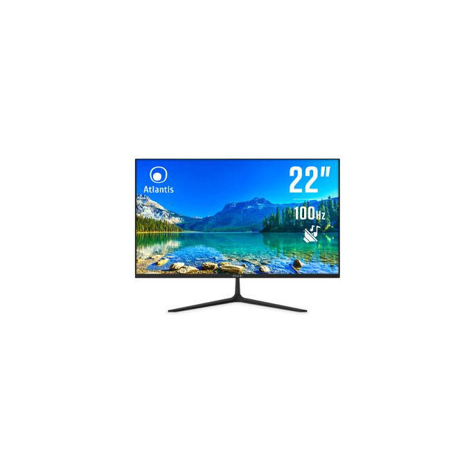 Atlantis A05-HE22VF-VHM Monitor PC 21.5'' VA Full HD 1920x1080 100Hz 5ms FreeSync VGA HDMI Multimediale colore Nero