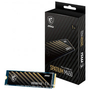 MSI SPATIUM M450 PCIE 4.0 NVME M.2 1TB SSD Interno M.2 2280 PCIe 4.0 NVMe 1 TB 3D NAND 3600 MB-s Lettura 3000 MB-s Scrittura