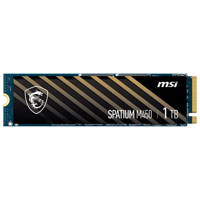 MSI SPATIUM M450 PCIE 4.0 NVME M.2 1TB SSD Interno M.2 2280 PCIe 4.0 NVMe 1 TB 3D NAND 3600 MB-s Lettura 3000 MB-s Scrittura