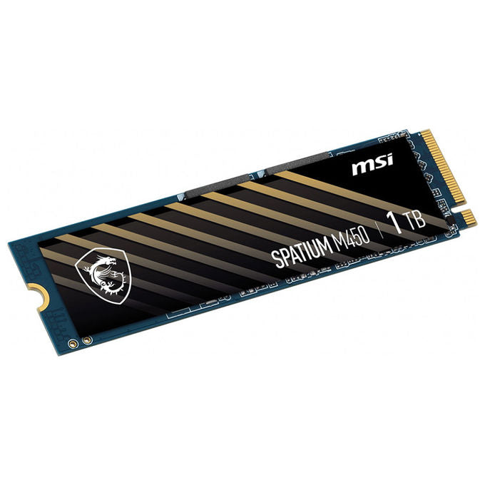 MSI SPATIUM M450 PCIE 4.0 NVME M.2 1TB SSD Interno M.2 2280 PCIe 4.0 NVMe 1 TB 3D NAND 3600 MB-s Lettura 3000 MB-s Scrittura