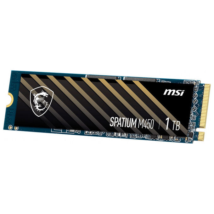 MSI SPATIUM M450 PCIE 4.0 NVME M.2 1TB SSD Interno M.2 2280 PCIe 4.0 NVMe 1 TB 3D NAND 3600 MB-s Lettura 3000 MB-s Scrittura