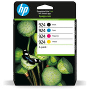 HP 6C3Z1NE 924 Multipack Cartucce Inchiostro Originali CMYK Resa Standard 4 pz per OfficeJet Pro 8120e 8130e colore Nero