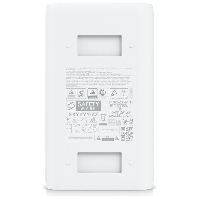 Ubiquiti U-POE++ Adattatore PoE++ Gigabit Ethernet 48V 60W IEEE 802.3at colore Bianco