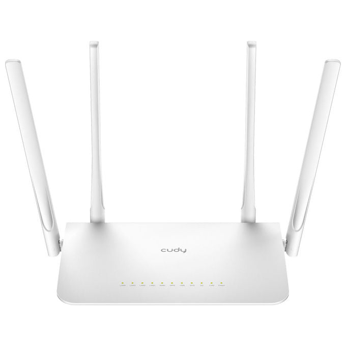 Cudy WR1300 Router Wireless Dual Band AC1200 Wi-Fi 5 4 Porte LAN Gigabit Ethernet MU-MIMO VPN colore Bianco