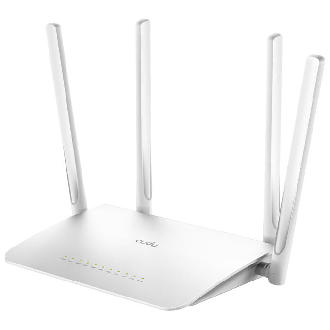 Cudy WR1300 Router Wireless Dual Band AC1200 Wi-Fi 5 4 Porte LAN Gigabit Ethernet MU-MIMO VPN colore Bianco