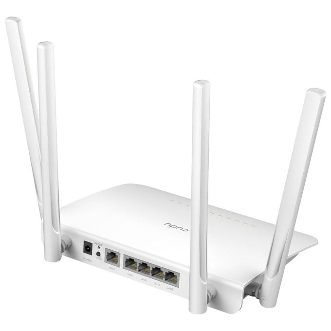 Cudy WR1300 Router Wireless Dual Band AC1200 Wi-Fi 5 4 Porte LAN Gigabit Ethernet MU-MIMO VPN colore Bianco