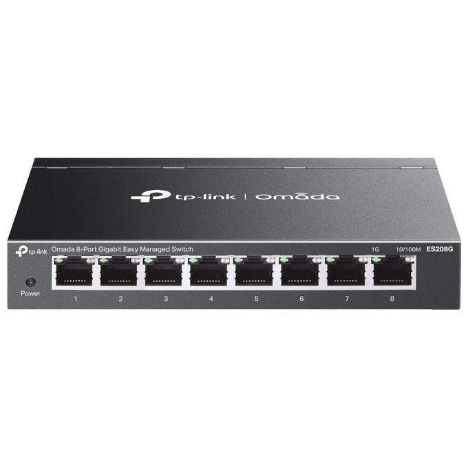 TP-Link ES208G Omada Switch di Rete Gestito L2 8 Porte Gigabit Ethernet 16 Gbps Cloud SDN colore Nero