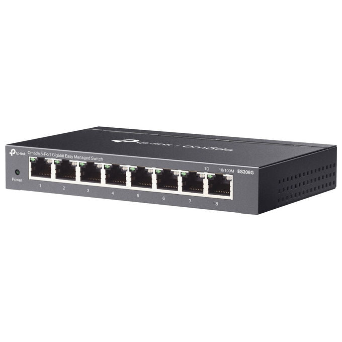 TP-Link ES208G Omada Switch di Rete Gestito L2 8 Porte Gigabit Ethernet 16 Gbps Cloud SDN colore Nero