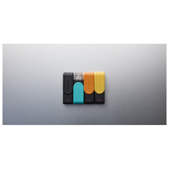 Kingston DTXS-256GB DataTraveler Exodia S Chiavetta USB 3.2 Gen 1 256GB Cappuccio Girevole colore Nero Arancione
