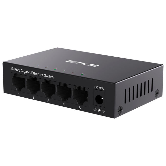 Tenda TEG1005M Switch Desktop 5 Porte Gigabit Ethernet Non Gestito L2 10 Gbit-s colore Nero