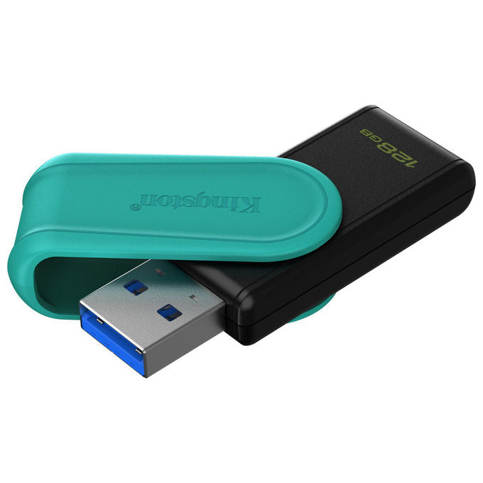 Kingston DTXS-128GB DataTraveler Exodia S Chiavetta USB 128GB USB 3.2 Gen 1 Tipo A Girevole colore Nero Turchese
