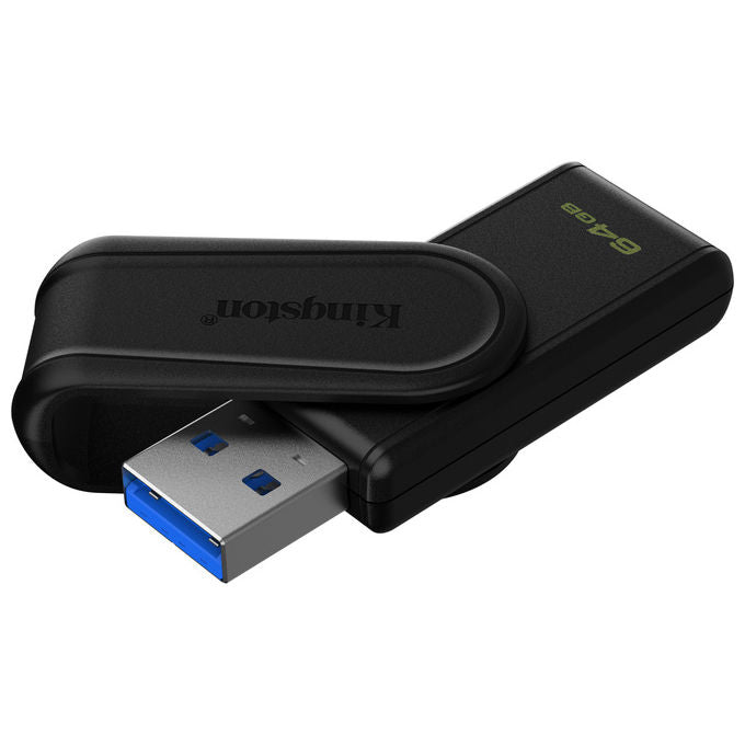 Kingston DTXS-64GB DataTraveler Exodia S Chiavetta USB 3.2 Gen 1 64GB Girevole colore Nero