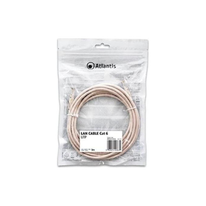 Atlantis P019-LN_U6100-G Cavo Patch Slim Cat.6A UTP RJ45 500MHz LSZH 1m colore Verde