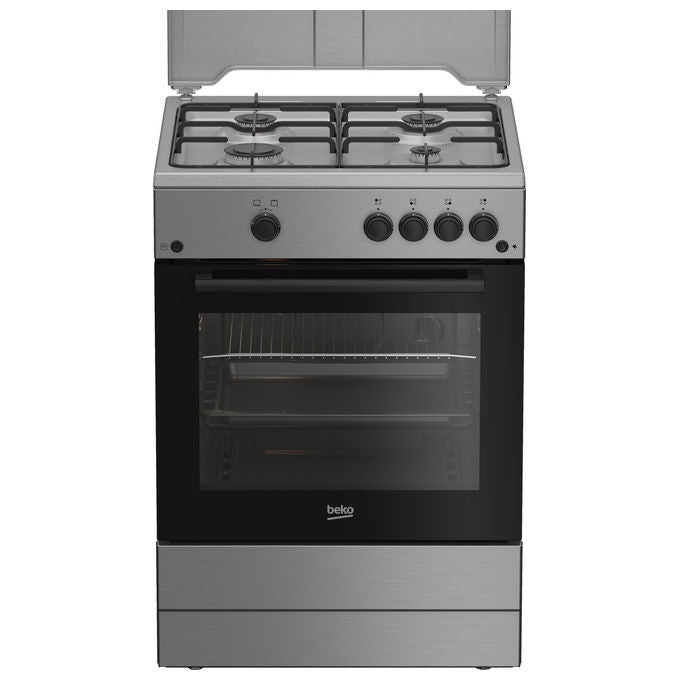 Beko FBG62010DX Cucina a Gas 4 Fuochi Forno a Gas 64 L Classe A (85x60x60 cm) colore Inox