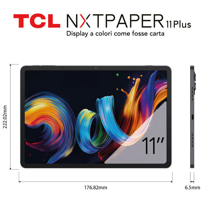 TCL 9469X2-2CLCA111 NXTPAPER 11 Plus Tablet Android 11.5'' 2.2K 120Hz 8 GB RAM 256 GB Android 15 colore Grigio