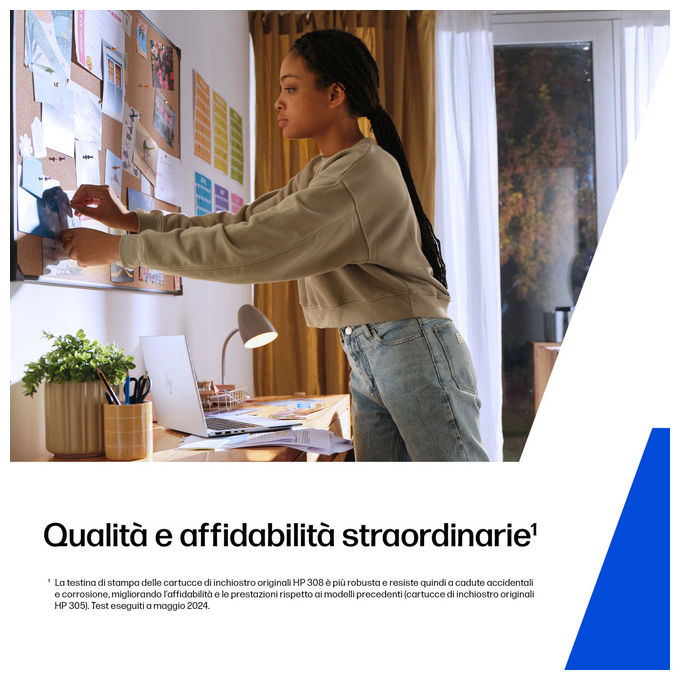 HP 6L6S6UE 308 Cartucce Inchiostro Originali Nero e Tricromia Confezione da 2 Resa Standard Envy DeskJet colore Multicolore