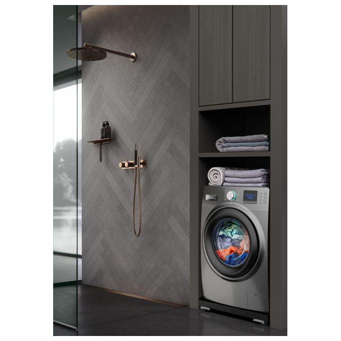 Meliconi 656168 Base Move Black Base antivibrazione con ruote per lavatrice asciugatrice 60 cm portata 250 Kg colore Nero
