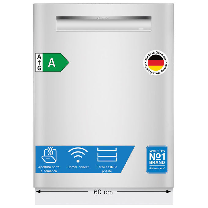 Bosch SMP4ECW72S Serie 4 Lavastoviglie da incasso sottopiano 14 coperti Classe A 42 dB Wi-Fi Home Connect (82x60x57 cm) colore Bianco