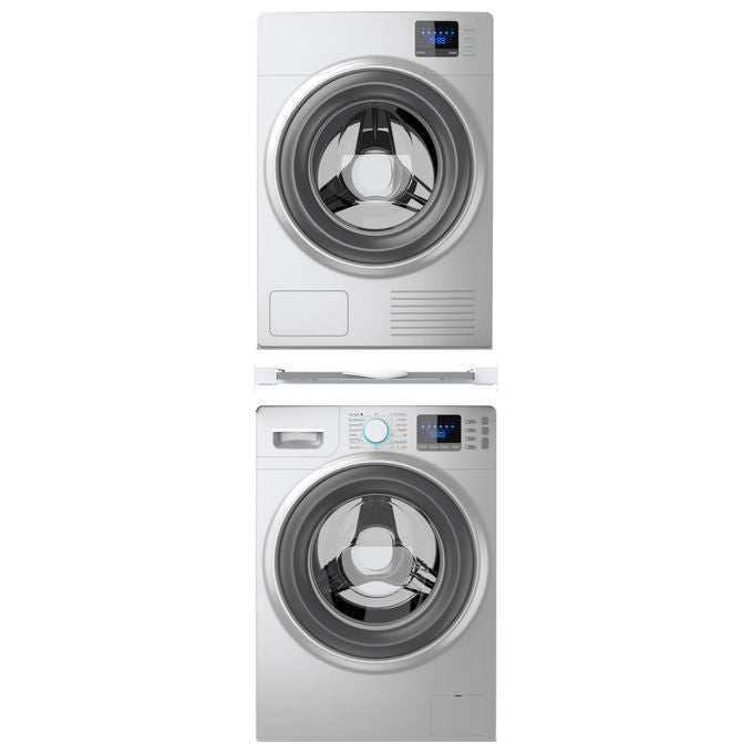 Meliconi 656129 Torre Green Kit Sovrapposizione Universale Lavatrice Asciugatrice Legno FSC 250 Kg colore Bianco