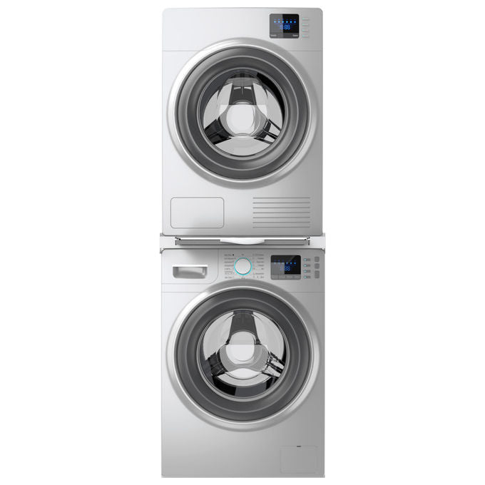 Meliconi 656129 Torre Green Kit Sovrapposizione Universale Lavatrice Asciugatrice Legno FSC 250 Kg colore Bianco
