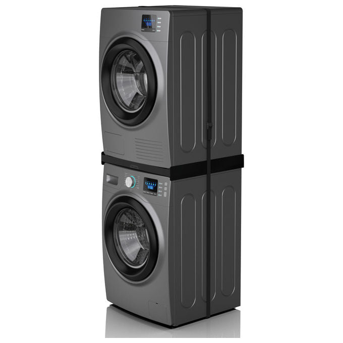 Meliconi 656138 Torre Noir Kit Sovrapposizione Lavatrice Asciugatrice Universale Portata 250 Kg Certificato TÜV SÜD colore Nero