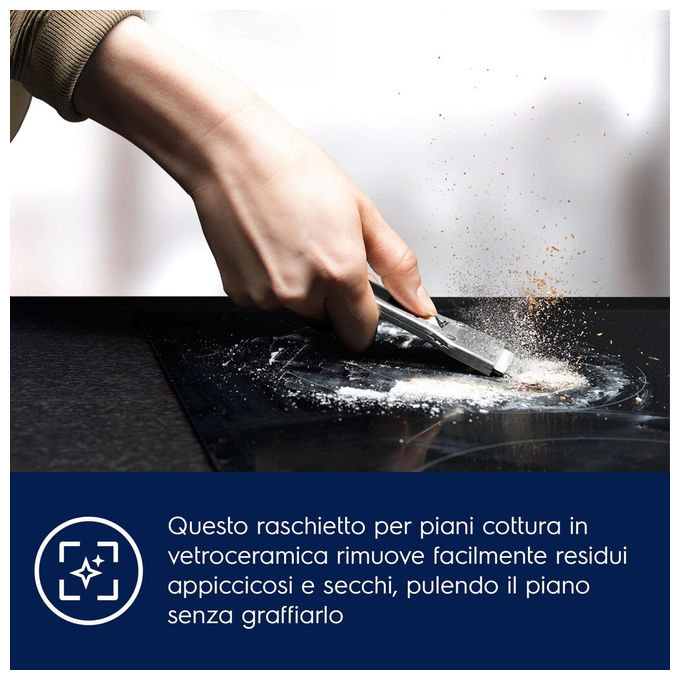Electrolux E6HUE103 Raschietto per Piani Cottura Vetroceramica e Induzione colore Acciaio Inox