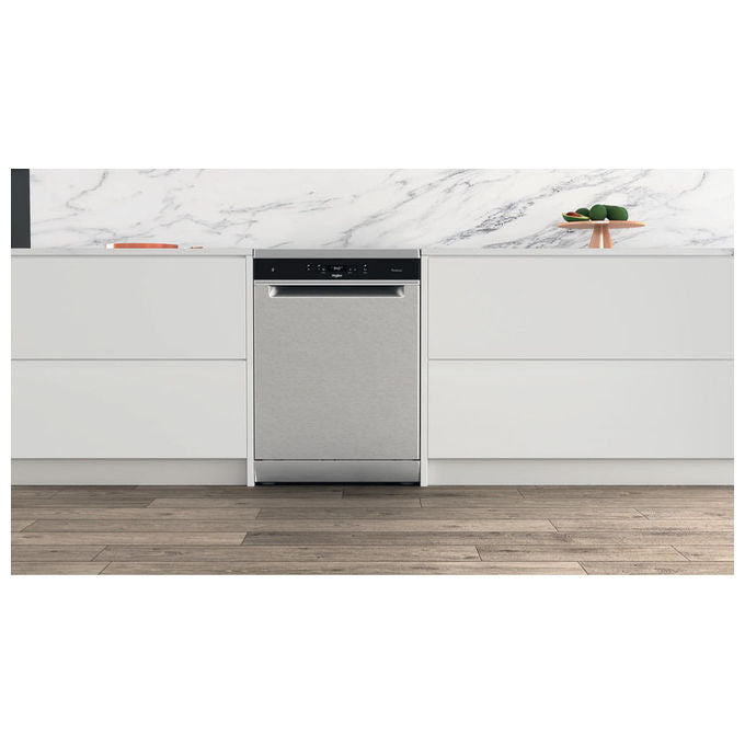 Whirlpool WH7FA14BN7A0X Lavastoviglie 14 coperti Classe A 6° Senso AquaStop 41 dB (85x60x59 cm) colore Inox