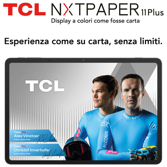 TCL 9469X2-2CLCA111-2 NXTPAPER 11 Plus Tablet Android 11.5'' 2.2K 120Hz MediaTek Helio G99 8GB 256GB WiFi Android 15 Bundle Flip Cover T-Pen colore Grigio