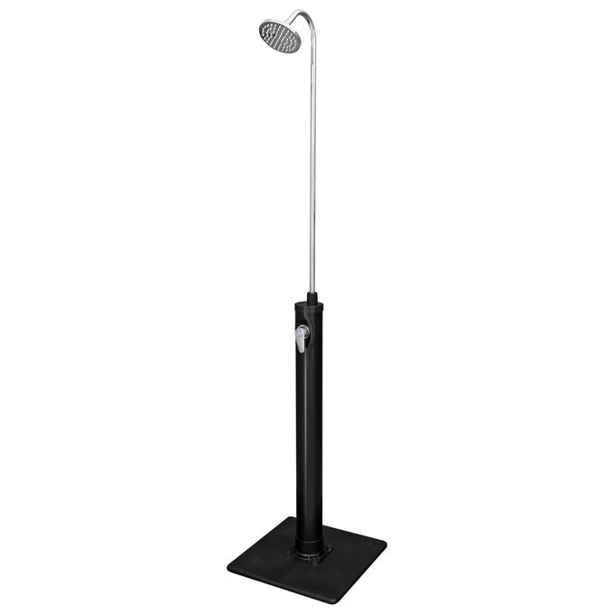 Bestway 58694 SolarFlow Doccia Solare da Giardino 8 L 218 cm base 50x50 cm colore Nero Acciaio Inox