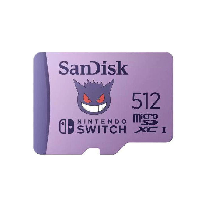 SanDisk SDSQXAO-512G-GN6ZK Pokemon MicroSDXC per Nintendo Switch 512 GB 100 MB-s U3 V30 colore Viola