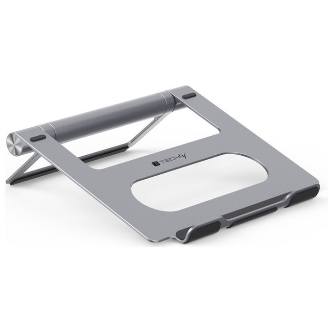 Techly ICA-NTB DOCK91 Docking Station USB-C 9 in 1 Stand Notebook Pieghevole HDMI 4K Ethernet Gigabit 100W colore Argento