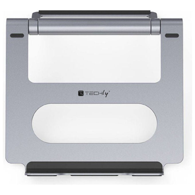 Techly ICA-NTB DOCK91 Docking Station USB-C 9 in 1 Stand Notebook Pieghevole HDMI 4K Ethernet Gigabit 100W colore Argento