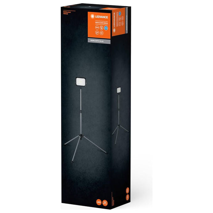 Ledvance 4058075831414 Worklight Value Faro da Lavoro LED Treppiede 2x30W 6000lm 6500K IP54 colore Grigio