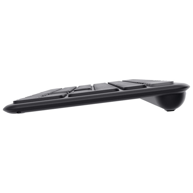 Trust 25633 Vaiya Tastiera Wireless Full-size Bluetooth 2.4 GHz Multi-dispositivo Layout QWERTY Italiano Ricaricabile USB-C colore Nero